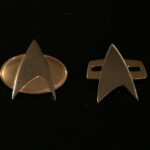 Starfleet Com Badges, Voyager style, TNG style.