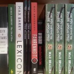 Copies of The Chronocar next to Ray Bradbury at Barbara's Bookstore