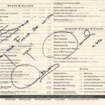 Restaurant menu autographed by Anthony Daniels, voice of C3PO, Star Wars. Acquired by a friend