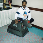 Posing with "K-9" from "Dr. Who." Good dog!